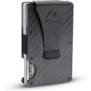 Mountain Voyage RFID Blocking Slim Carbon Fiber Wallet for Men with Money Clip